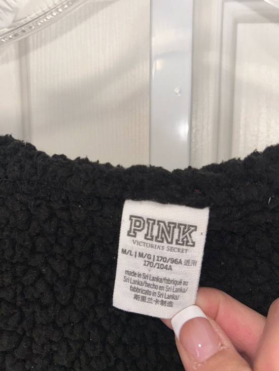 PINK Victoria's Secret Pink, Blue & Gray Hooded Sherpa Lined Windbreaker Jacket - Picture 5 of 10